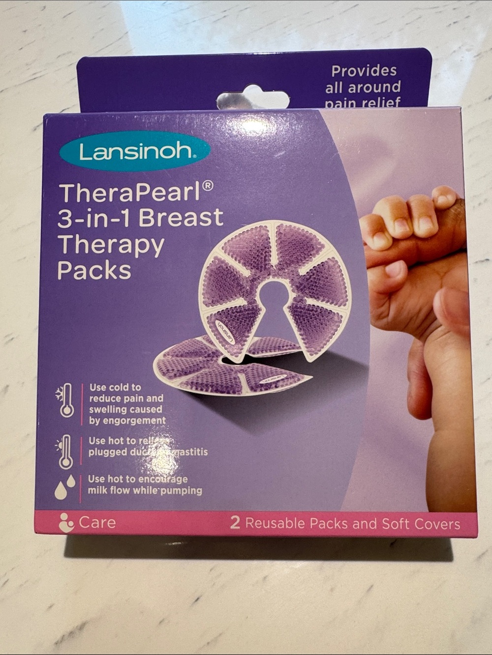 Lansinoh Purple Hot & Cold Breast Therapy Packs